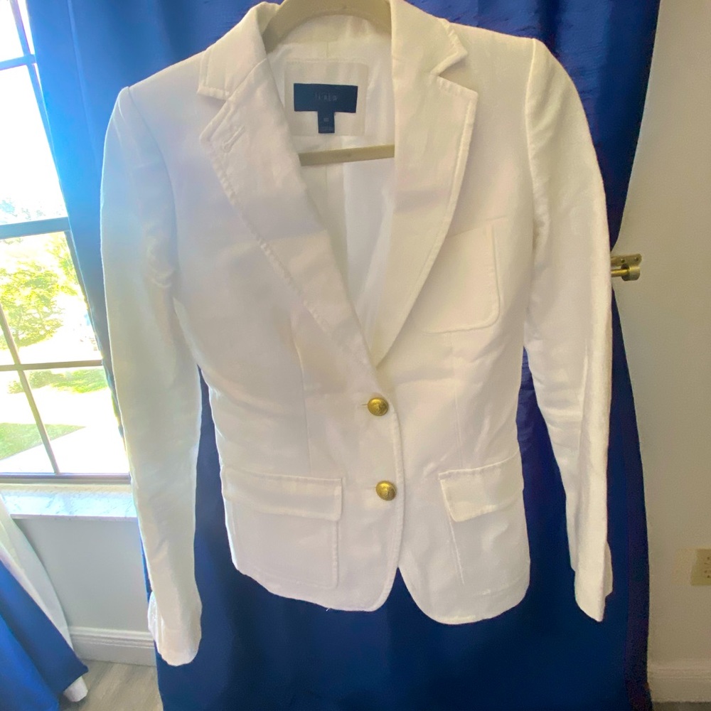 White linen JCrew Blazer 00